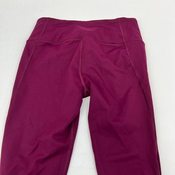Victoria Sport Victoria’s Secret Leggings Criss Cross Leg Bordeaux Size Medium - Picture 5 of 8